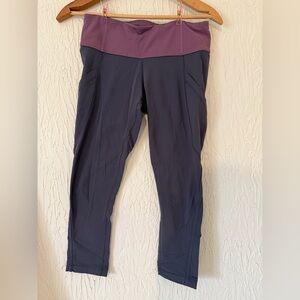 lululemon athletica Purple and Black Leggings